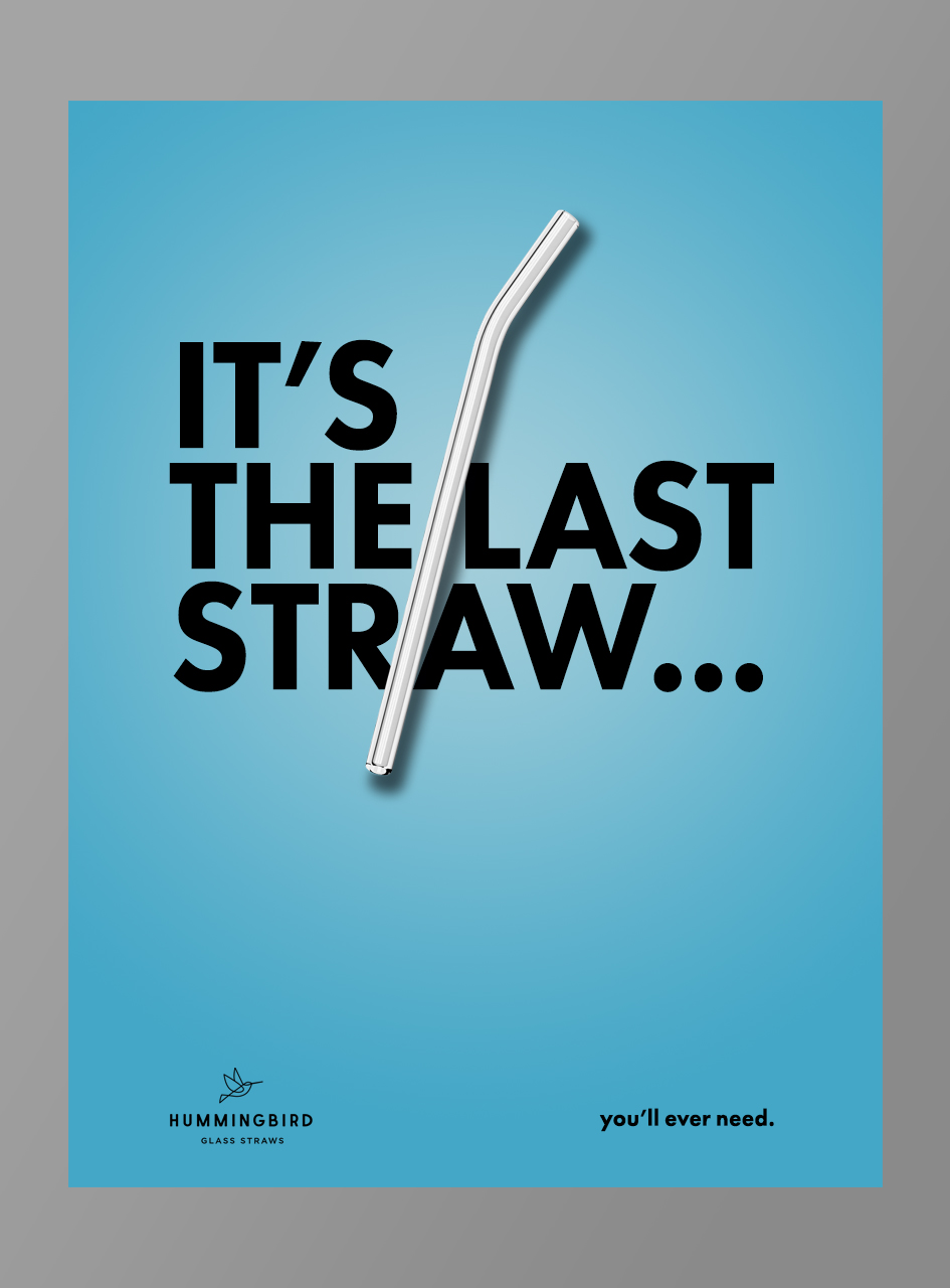 glass straws poster